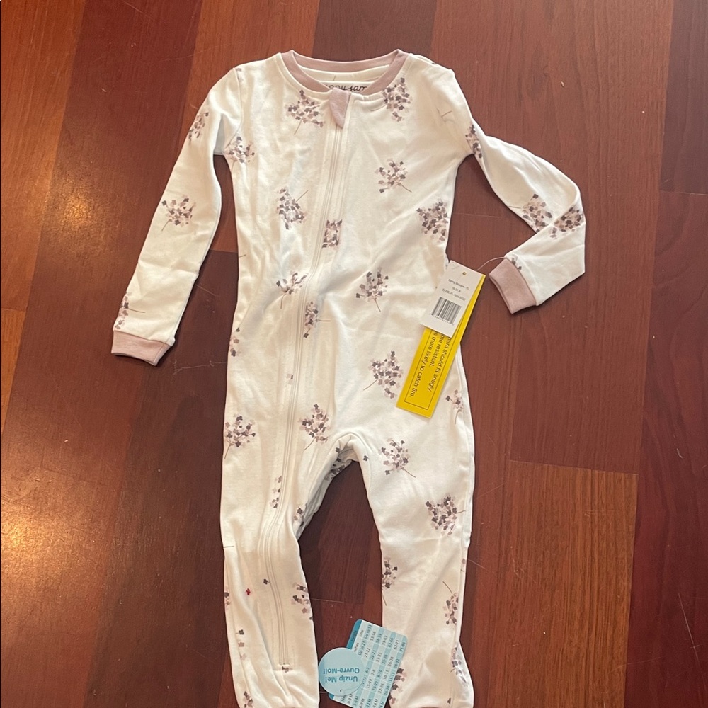 NWT Zippy Jamz Floral toddler Footie Pajama